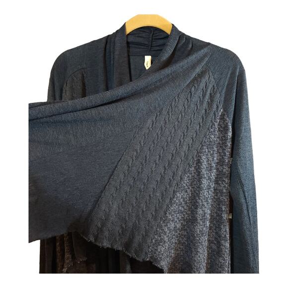 Tiny Anthropologie Stratigraphy Open-front Waterfall Cardigan in Blue Women's S - Picture 4 of 7